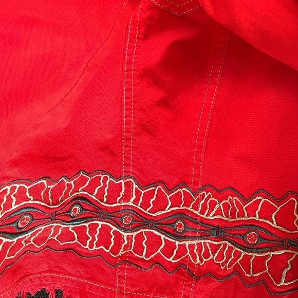 COOGI Australia Down Under Blue Med Vintage Statement Jacket NWT - Picture 10 of 10